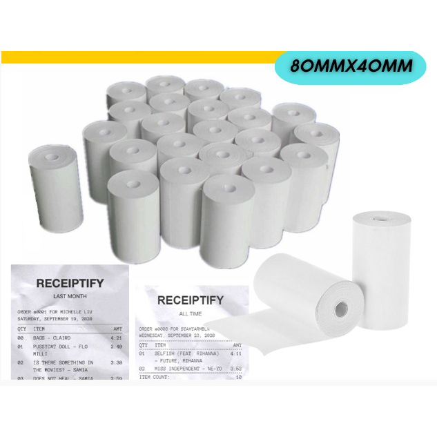 

[TERLARIS] Kertas Thermal 80mmx40mm [Alumunium Foil] [PROMO MERDEKA AGUSTUS 8.8 SUPER SALE]