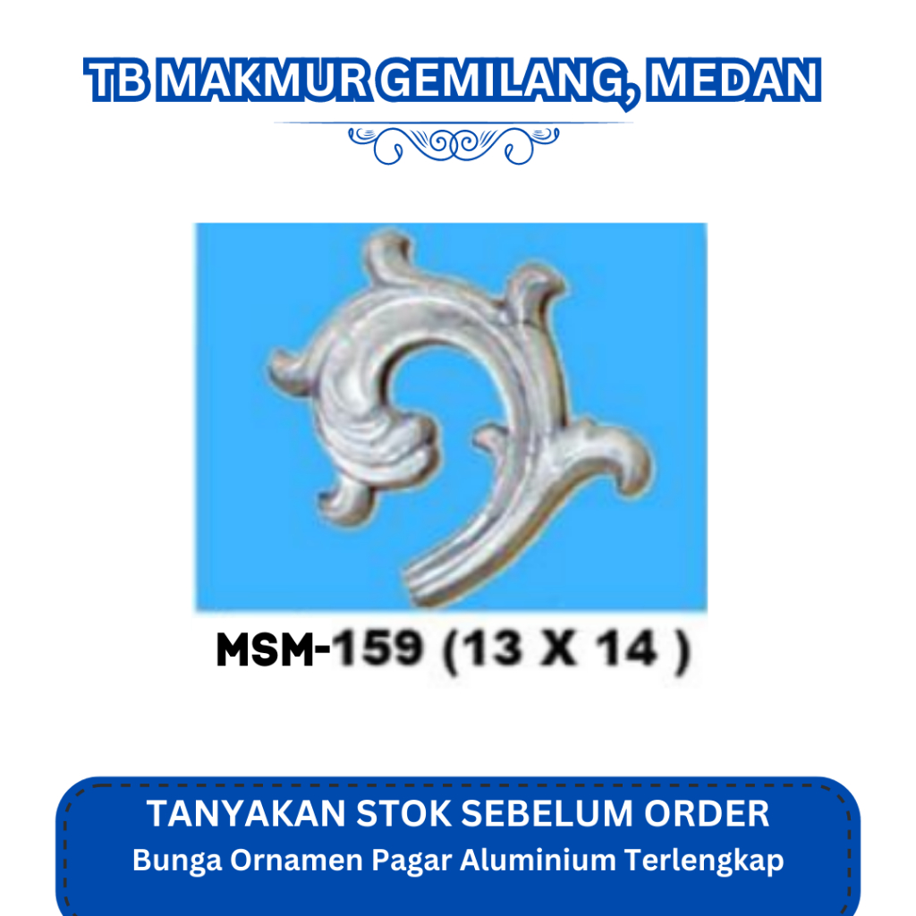 Ornamen/Bunga Pagar Aluminium 159