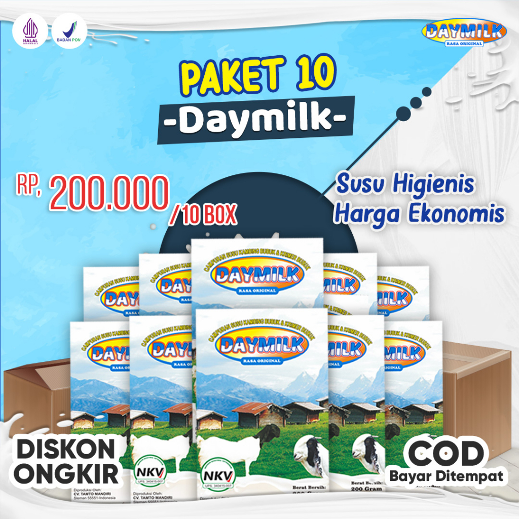 

DAYMILK [10 BOX] - Rasa Original Atasi pernafasan & Persendian