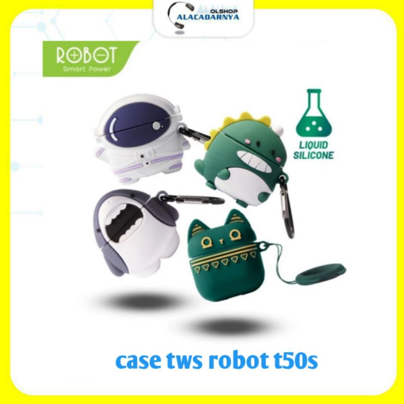 case TWS ROBOT T50S LIQUID SILICON ORIGINAL ROBOT