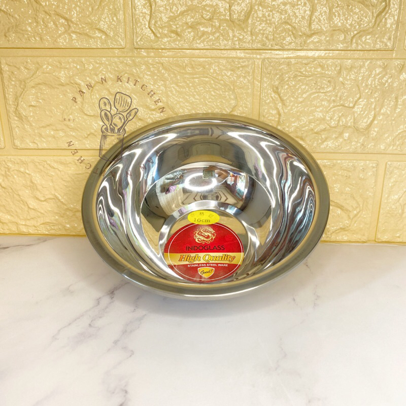 Mangkuk Stainless/ Baskom Stainless Tebal Kilap 16 cm/ Mangkuk Bayi/ Mangkuk Mpasi