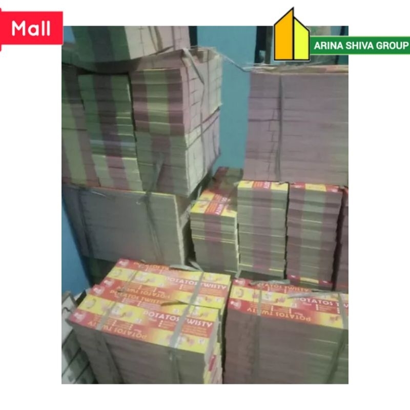 

100 LEMBAR KERTAS KENTANG ULIR BAHAN IVORY FOIL UKURAN 35 × 13 CM | KOTAK KENTANG SPIRAL | BOX KENTANG TORNADO MURAH | DUS KENTANG ULIR/SPIRAL HIGH QUALITY | CENTRAL JAYA ABADI | ARINA SHIVA GROUP 4269