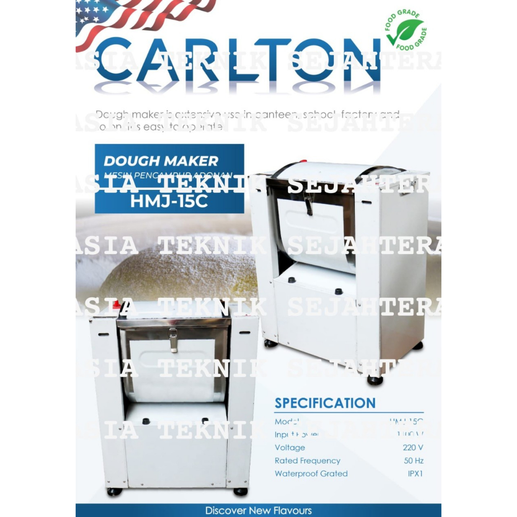 Mesin pembuat adonan donat dough maker CARLTON