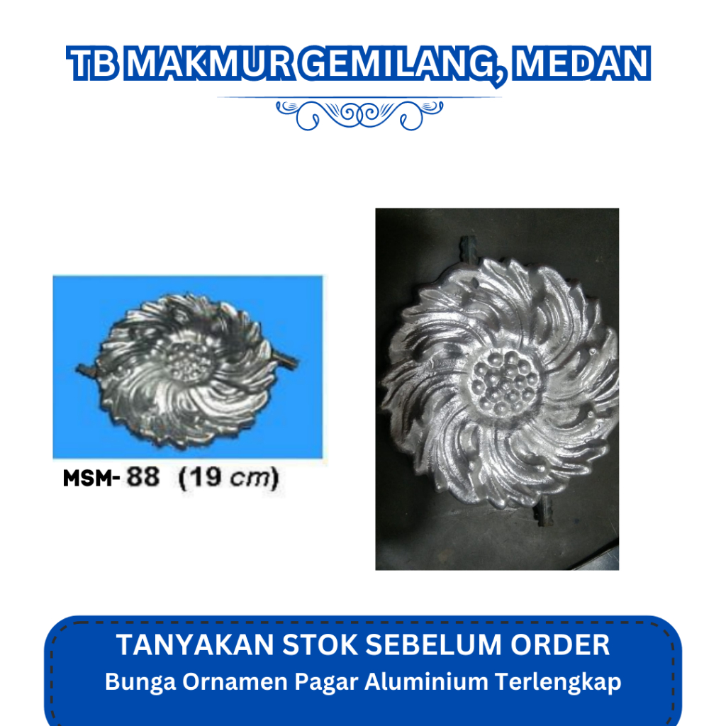 Ornamen/Bunga Pagar Aluminium 88