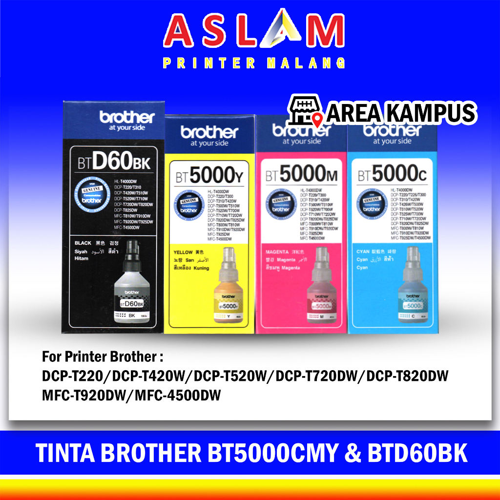 Tinta Brother BT D60 D 60 & Bt5000 220 420 520 720 820 Tinta Printer Brother Original Brother
