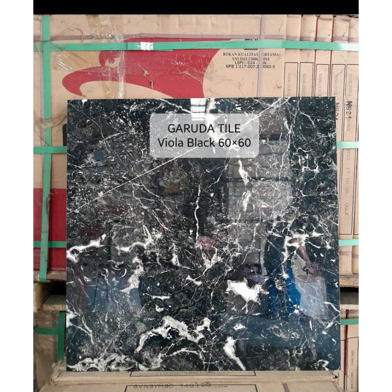 granit lantai 60x60 Garuda tile viola blck glosy