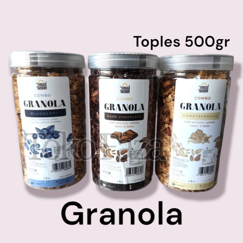 

granola timur tengah sereal makanan sehat toples 500gr granola muesli