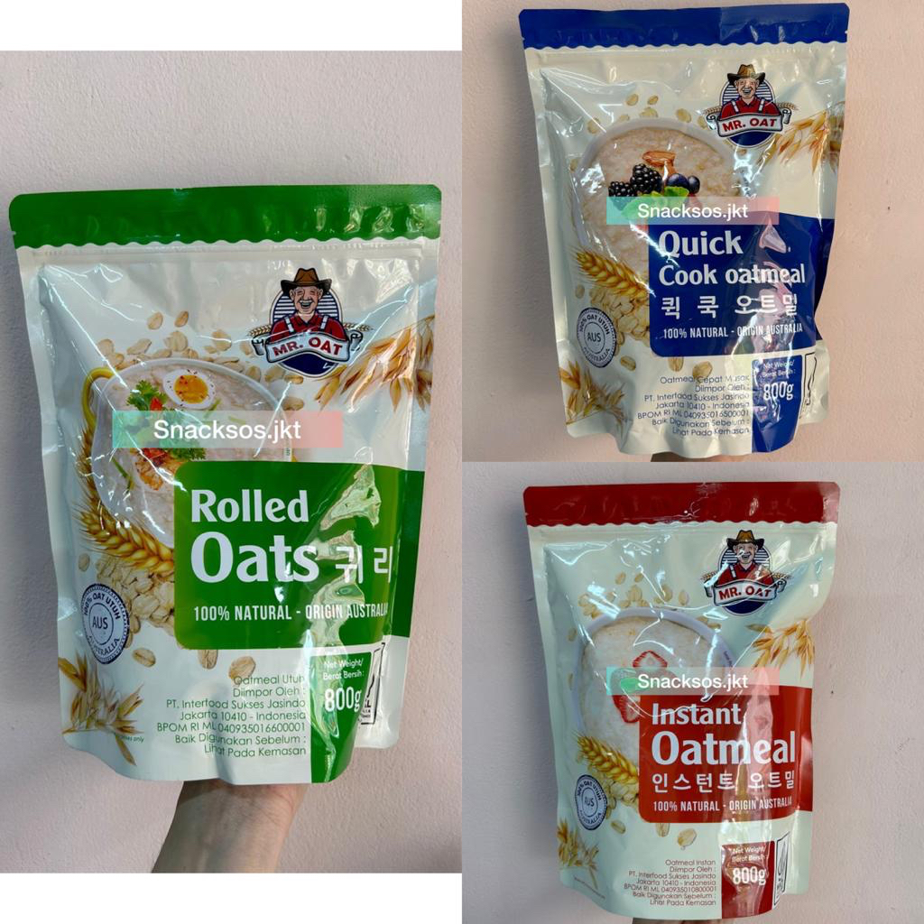 

[PACK] MR OAT ROLLED OATS / QUICK COOK OATMEAL / INSTANT OATMEAL - MR.OAT