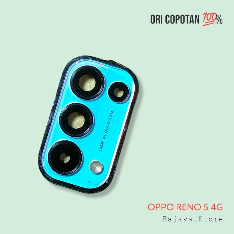 Kaca frame tutup kamera belakang oppo reno 5 4g ori original cabutan copotan asli presisi