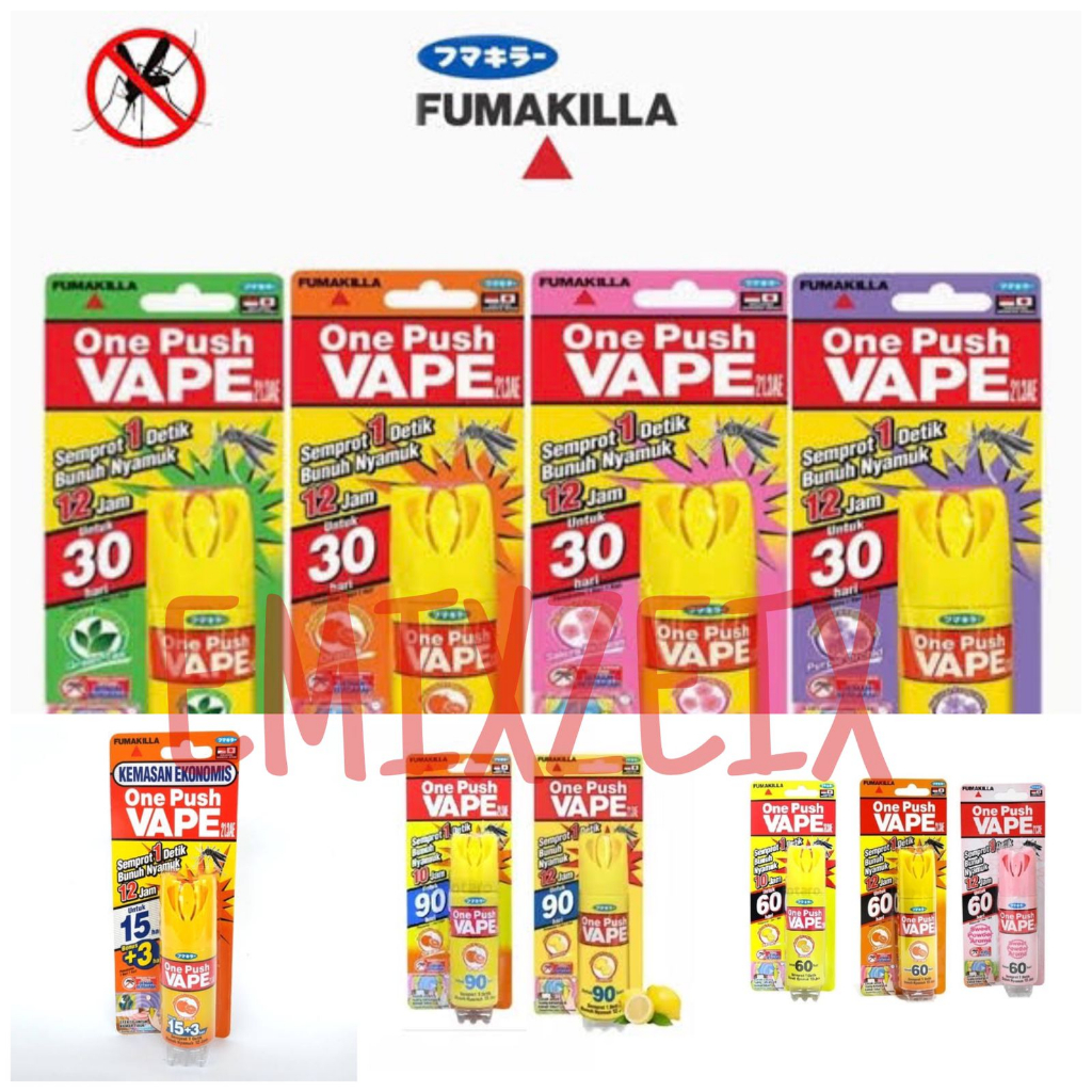[ PROMO ] OBAT NYAMUK ONE PUSH VAPE / FUMAKILLA ONE PUSH VAPE / VAPE ONE PUSH / ONE PUSH SPRAY 15