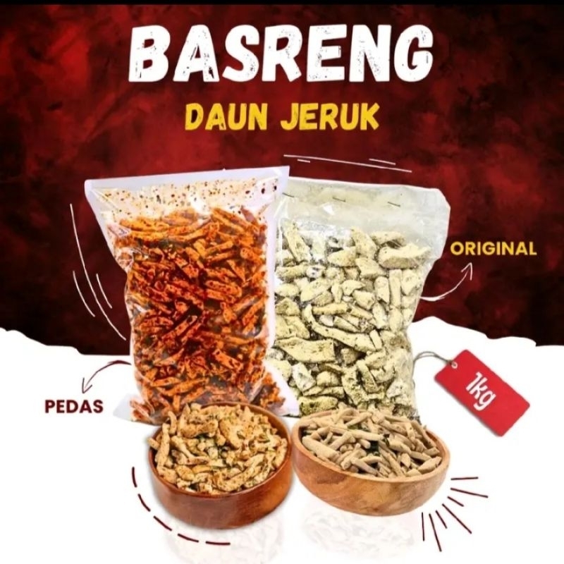 

BASRENG PEDAS DAUN JERUK 500 GRAM 1KG 250 GRAM MURAH VIRAL TIKTOK MAKANAN PEDAS MURAH CEMILAN KERING