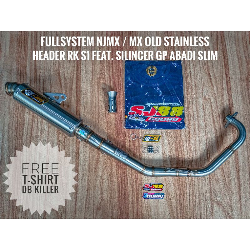 Knalpot Fullsystem SJ88 NJMX / MX Old RK S1 Stainless