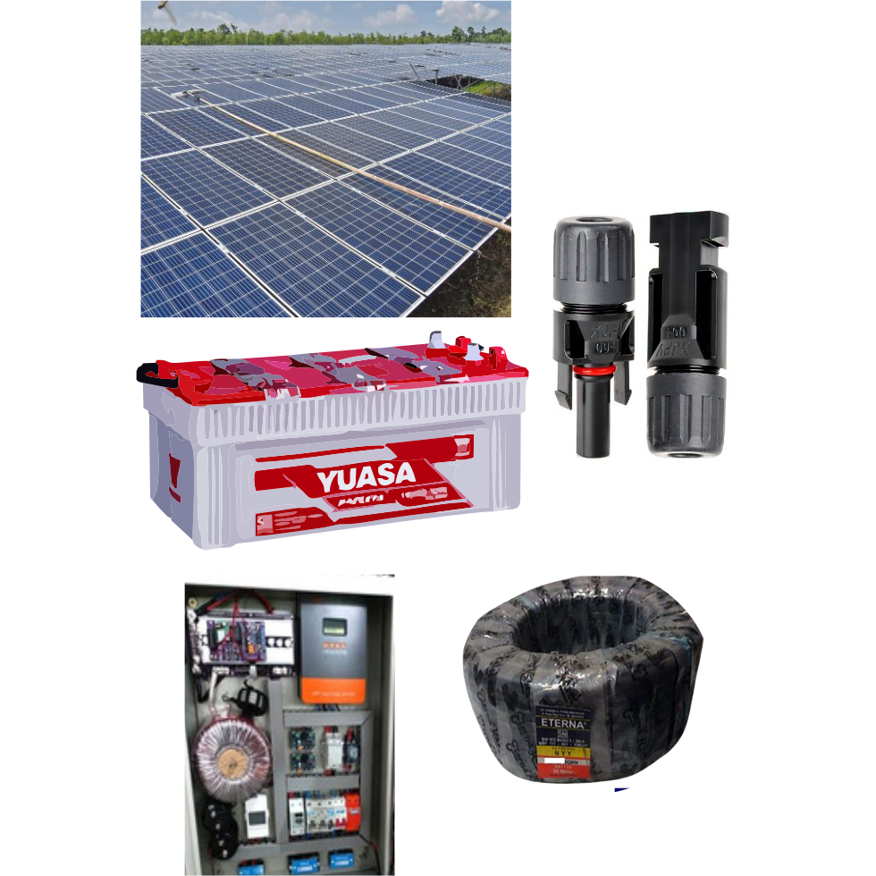 Paket PLTS Hybrid tenaga surya solar 2000 Watt