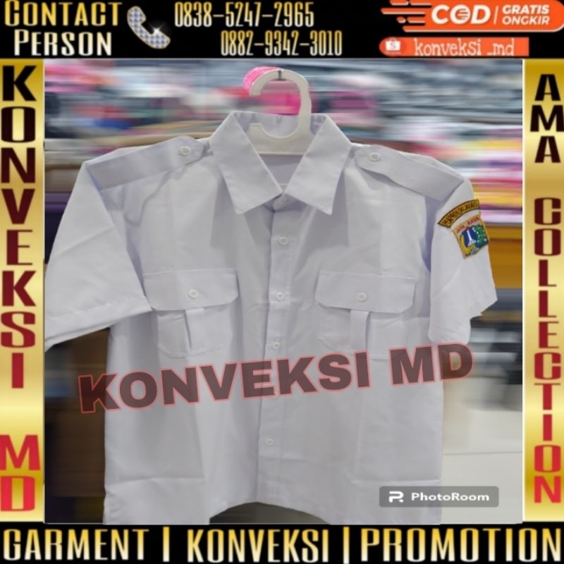 seragam PNS DKI jakarta kerah putih/kemeja pdh PNS DKI jakarta kerah putih/seragam pdh PNS Jakarta D