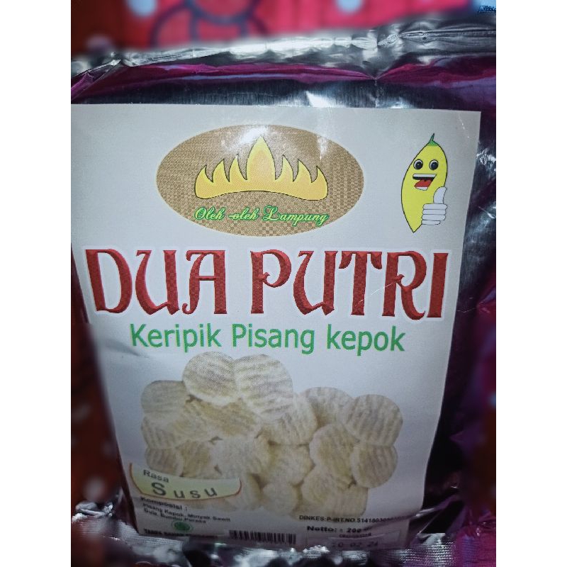 

Keripik Pisang Kepok DUA PUTRI 200gr | Rasa Susu | OLEH OLEH LAMPUNG