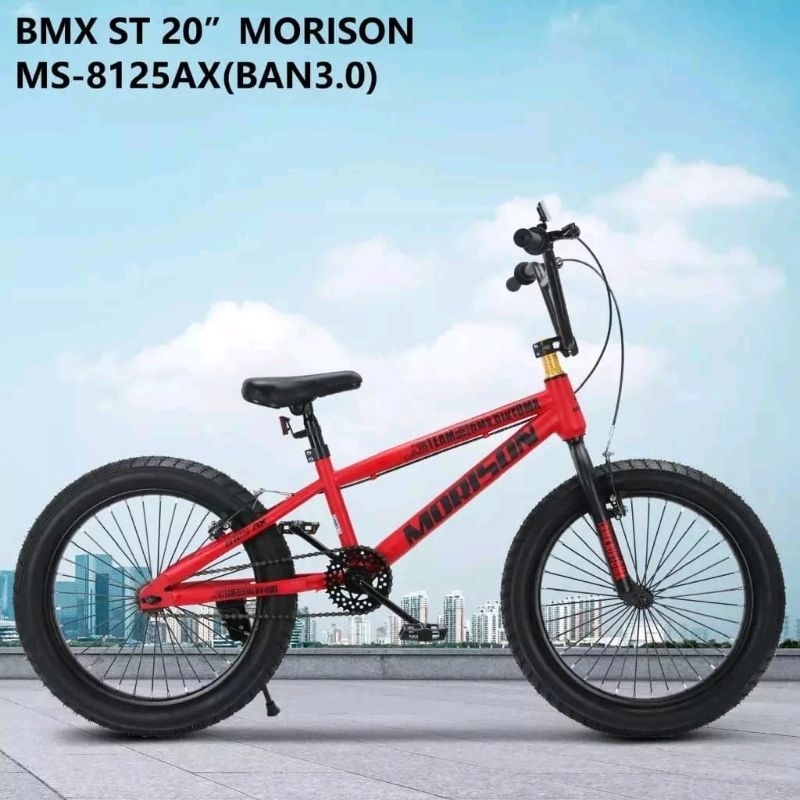 Sepeda Anak Laki Ukuran 20 Inch BMX MORISON 8125 AX Ban 3.0 SEPEDA BMX ANAK