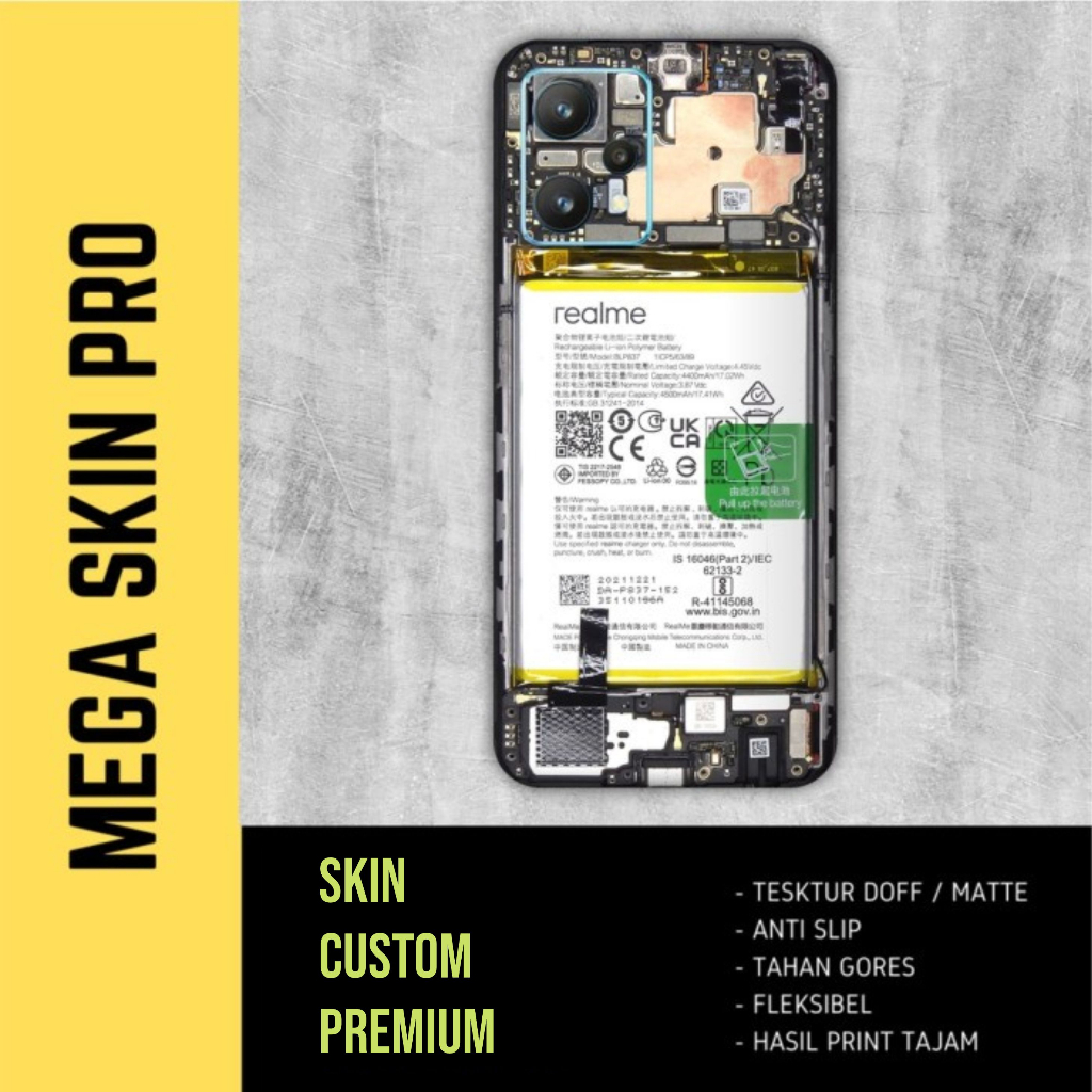 Skin Realme 9 pro plus Fullbody - isi 2 buah - teardown mesin