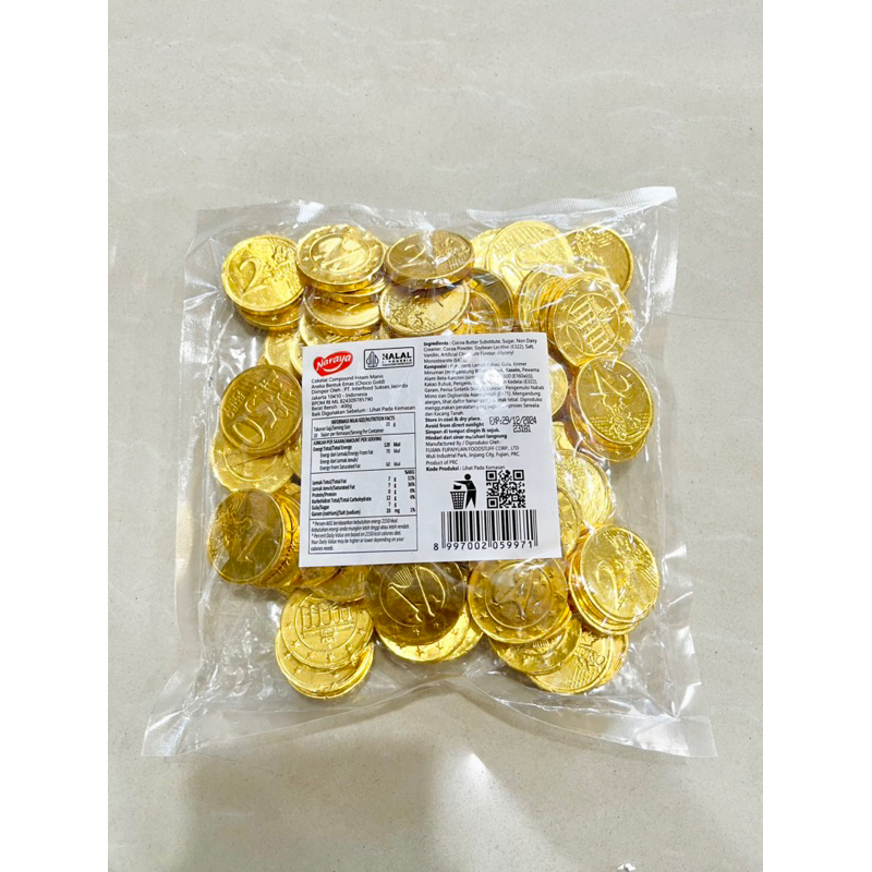 

Gold Coin Chocolate Cokelat Koin Uang Khas Oleh Haji 400g Halal Tidak Ngendal