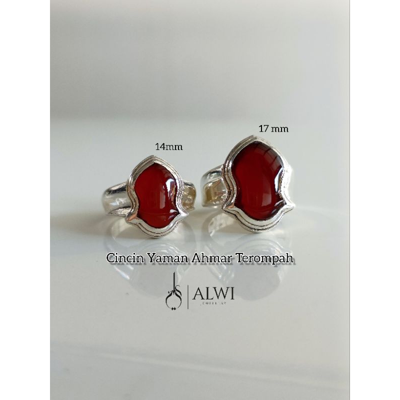CINCIN YAMAN AHMAR TEROMPAH PERAK KUALITAS 925