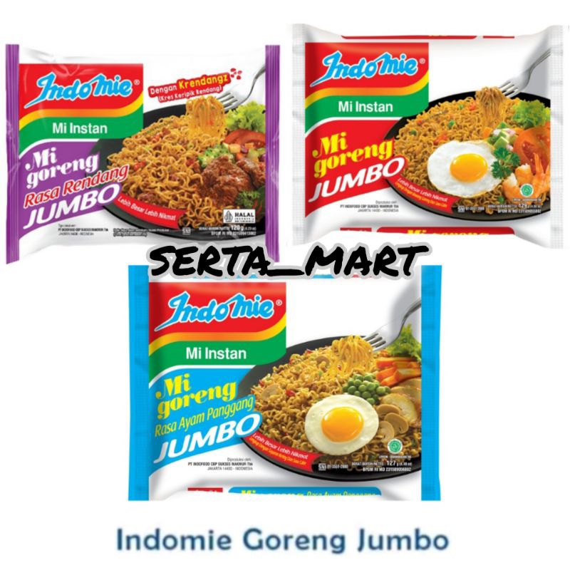 

Indomie Jumbo Goreng - Mie Instan Goreng Special / Mi Ayam Panggang / Rendang 127gr