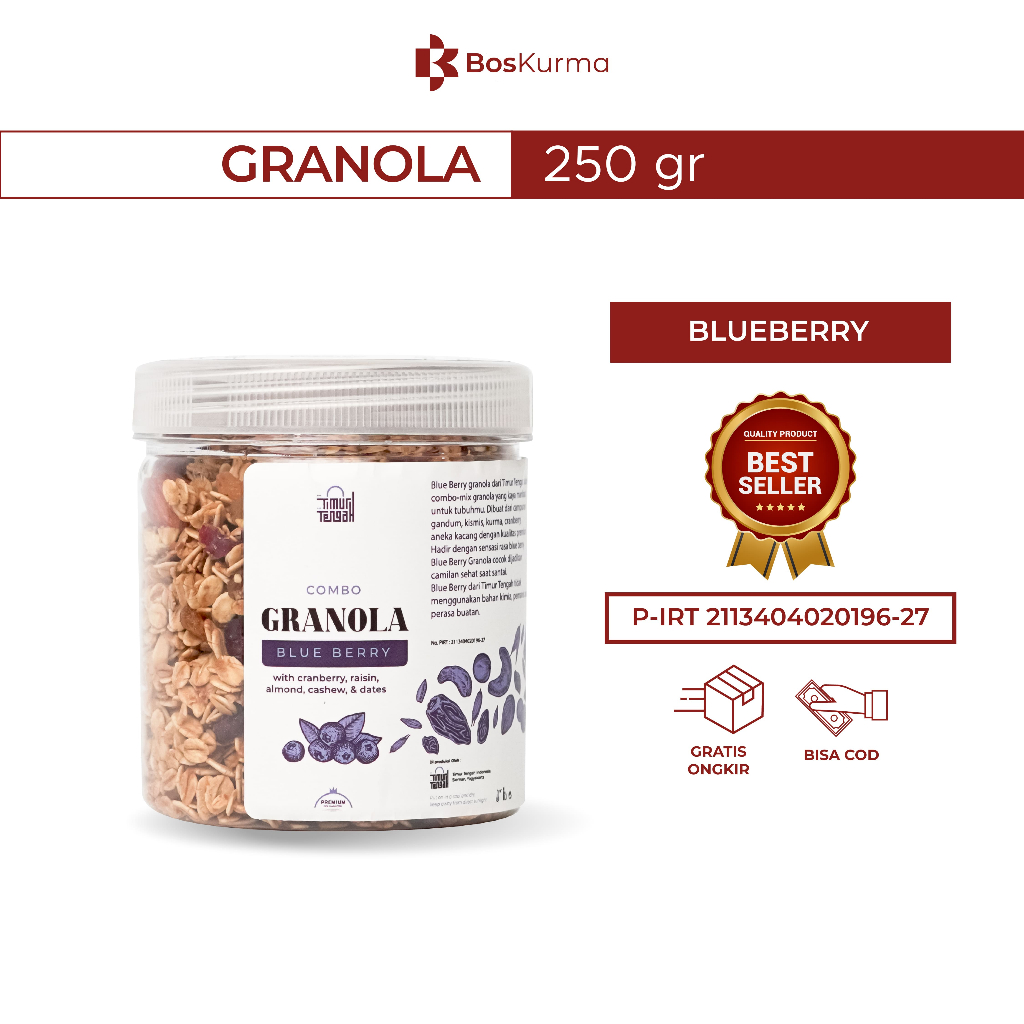 

Granola Combo 250 gr Blueberry - Granola Premium Timur Tengah