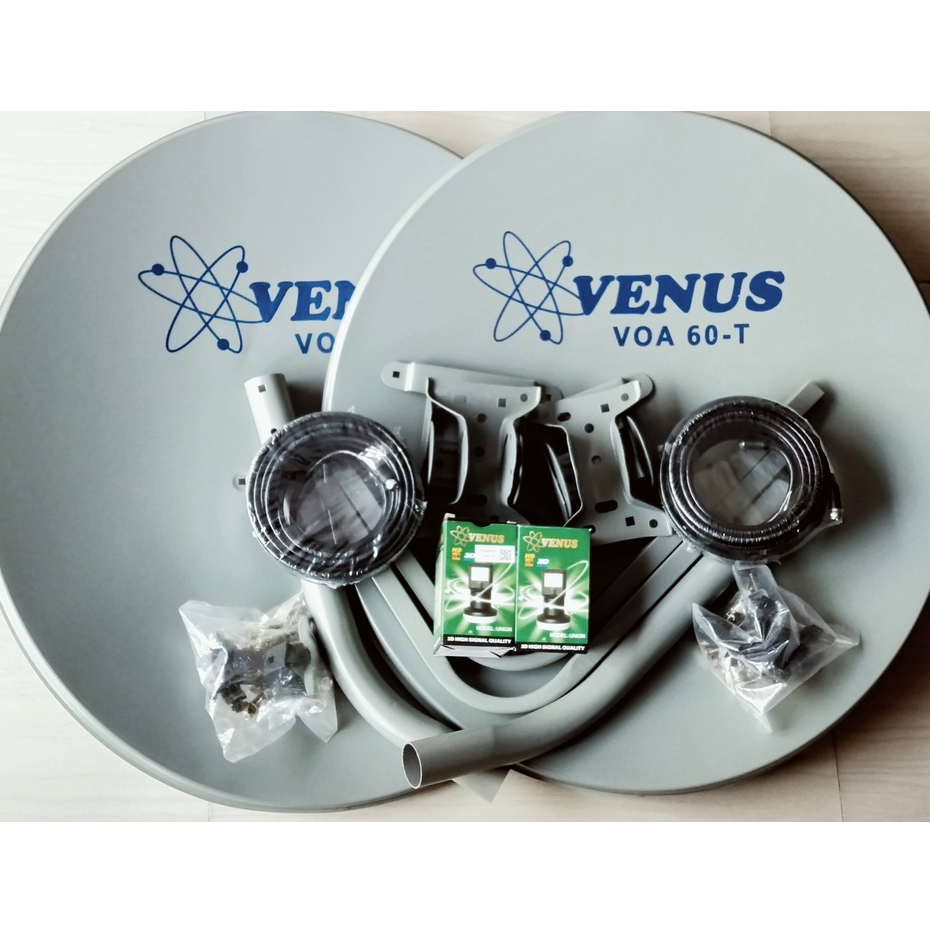 Dish Parabola 60cm VENUS 2 set berikut LNB dan Kabel