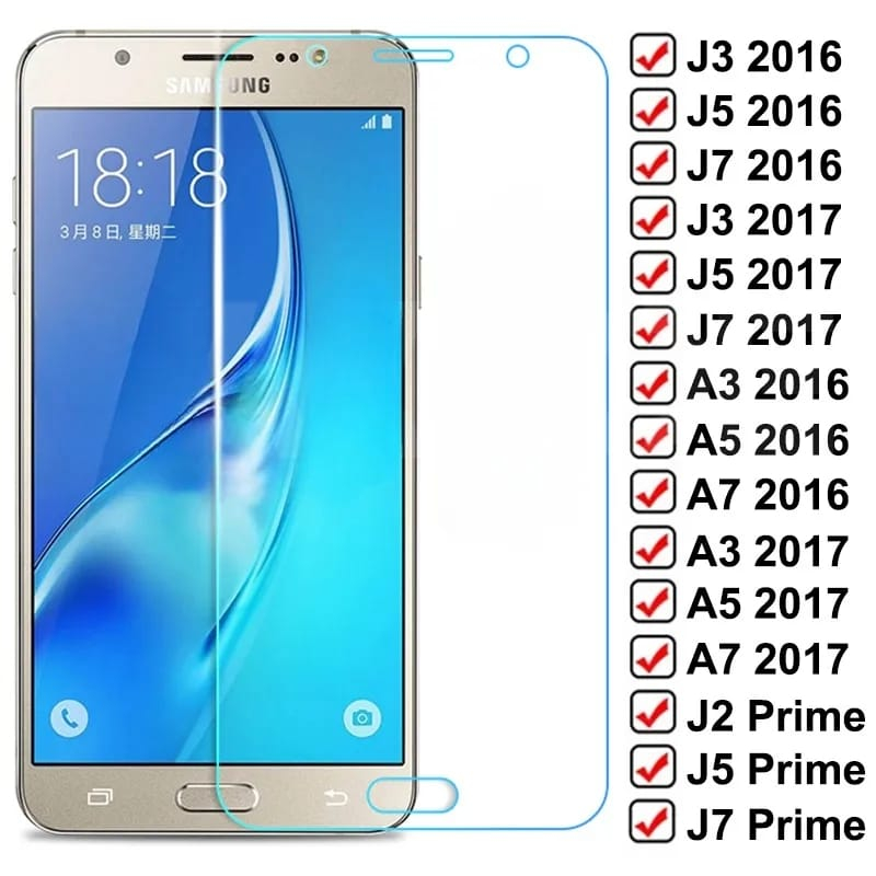 TEMPERED GLASS SAMSUNG J3 Pro J5 Pro J7 Pro J7 Plus J7 Core J3 2016 J5 2016 J7 2016 CLEAR HIGH QUALI