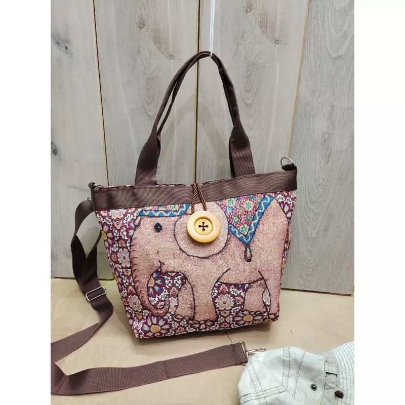 tas  thailand jumbo / tas 2 in 1 / tas selempang dan jinjing - tas thailand kancing