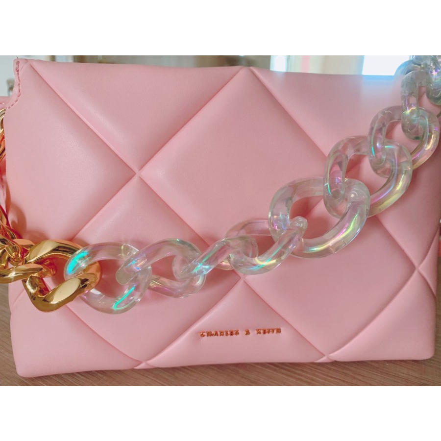 LIMITED EDITION TAS CHARLES AND KEITH ORIGINAL BABY PINK TAS WANITA
