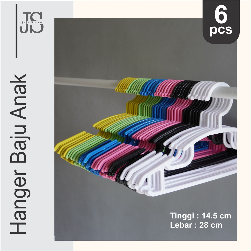 Hanger Gantungan Baju anak Hanger Baju Bayi tebal per 6 pcs