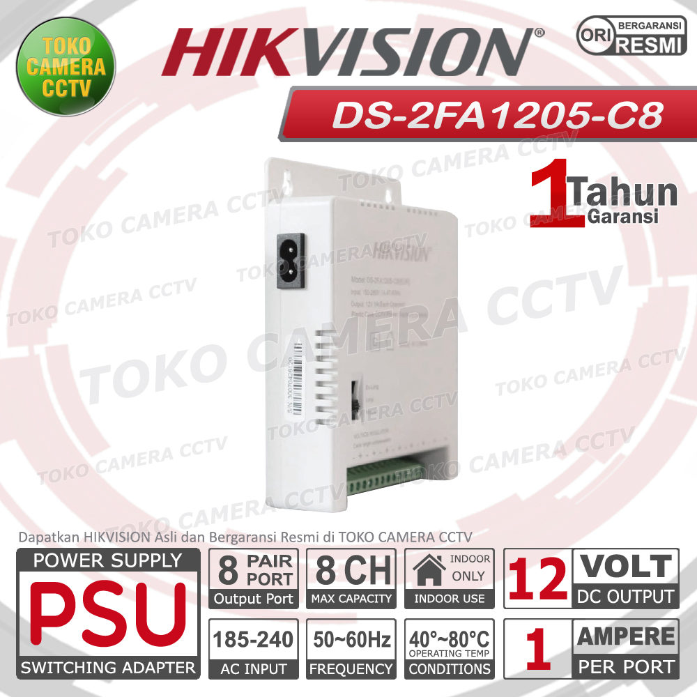 POWER SUPPLY HIKVISION 8 KAMERA ADAPTOR CCTV 8 KAMERA HIKVISION