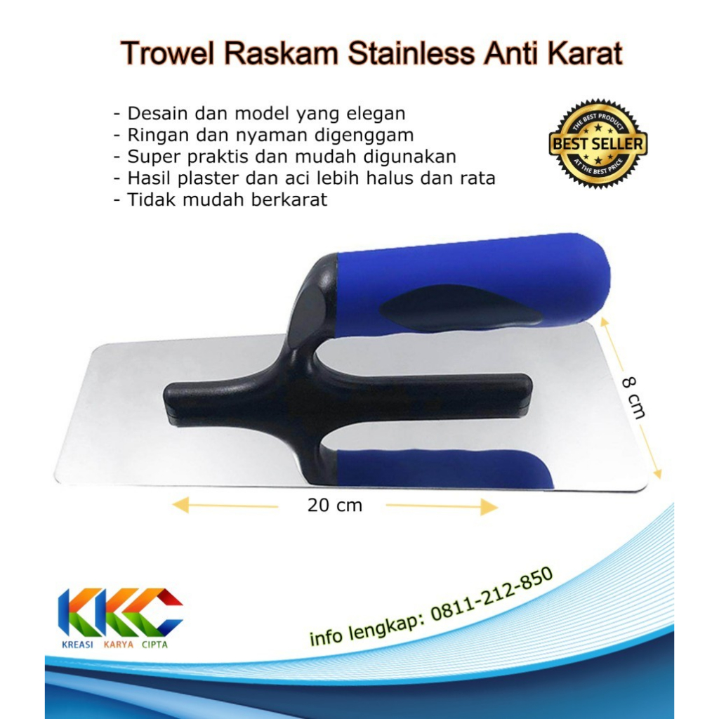 Trowel Roskam Stainless Baja Anti Karat | Trowel Plastering Stucco