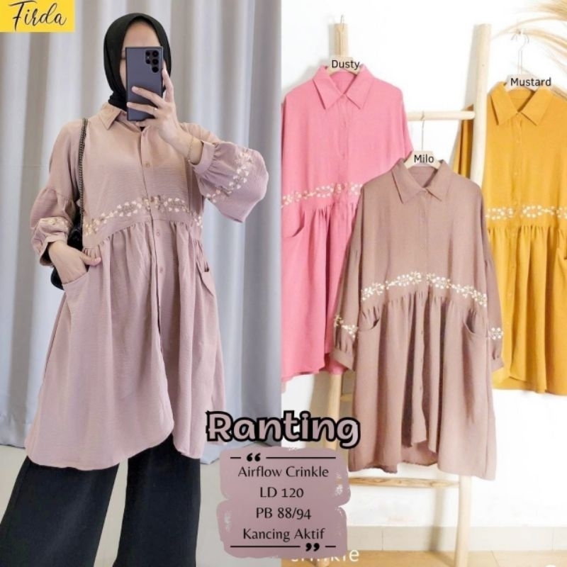 RANTING TUNIK/ MIDI POLOS PREMIUM ORI FIRDA