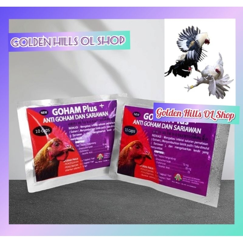 Obat goham caps 10gr sariawan ayam goham anti goham dan sariawan ayam