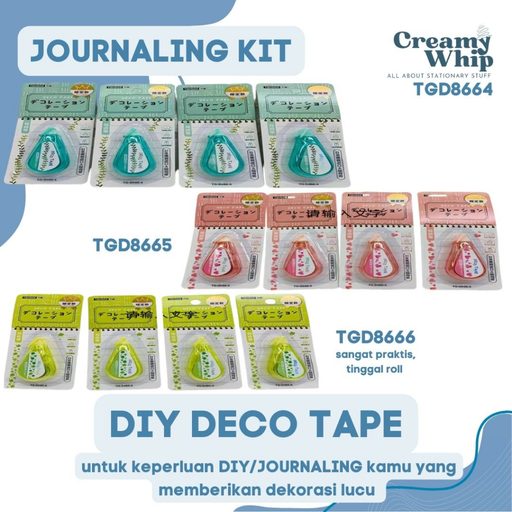 

DIY Deco Tape Journaling Kit - Tape Dekorasi untuk Jurnaling Aneka Motif