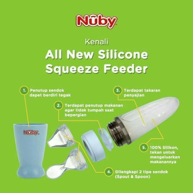 Nuby All Silicone Squeeze Feeder / Nuby BOTOL SENDOK