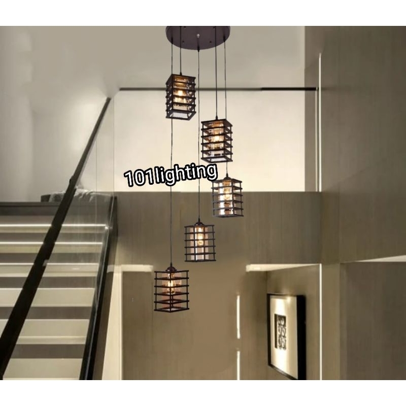 lampu gantung void tangga minimalis lampu hias void 888/5