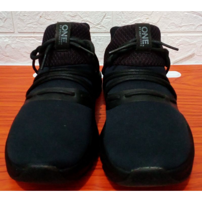 Sepatu pria Skechers Slip on bertali full black Original