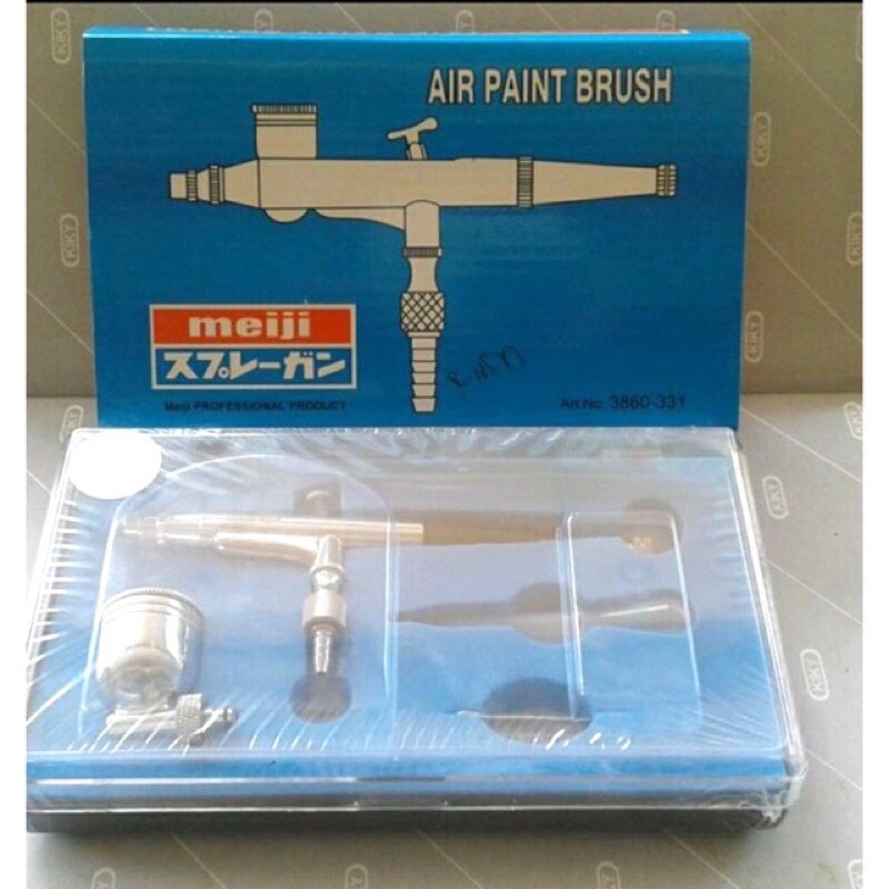 

Pen Paint Brush Spray Gun Spet Lukis / Air Brush Kit Meiji premium Taiwan