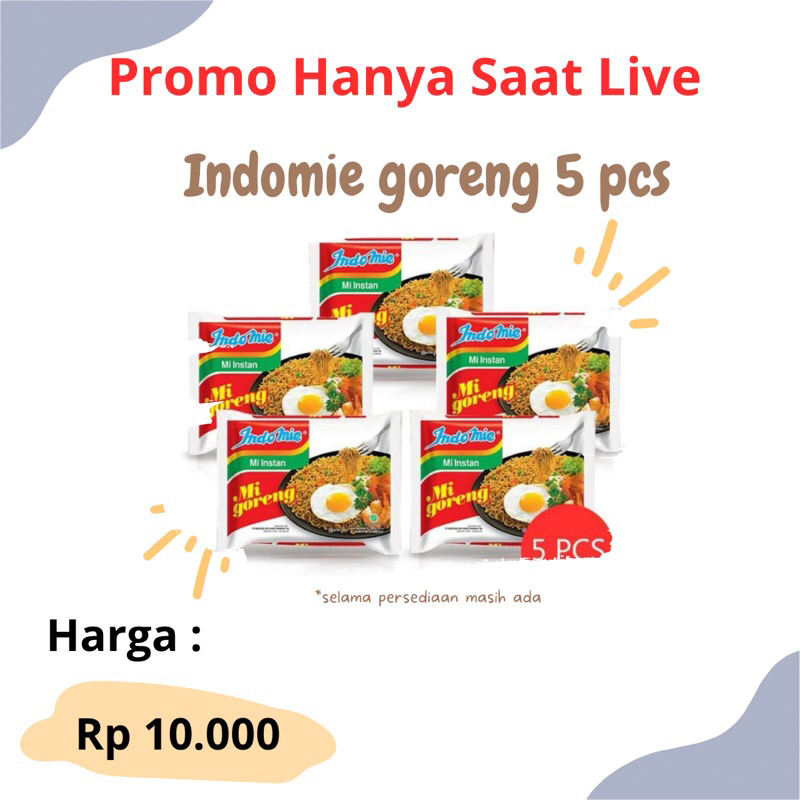 

Promo Bundling Indomie Goreng 5 pcs