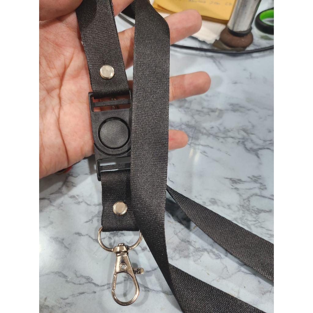 

Lanyard Polyster IDcard Stopper Nametag HITAM 2cm 1pc