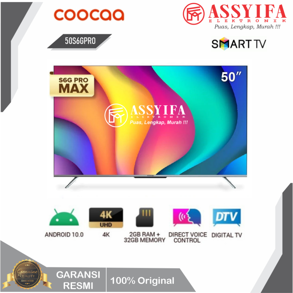 LED COOCAA SMART ANDROID 50 INCH 50S6G PRO MAX