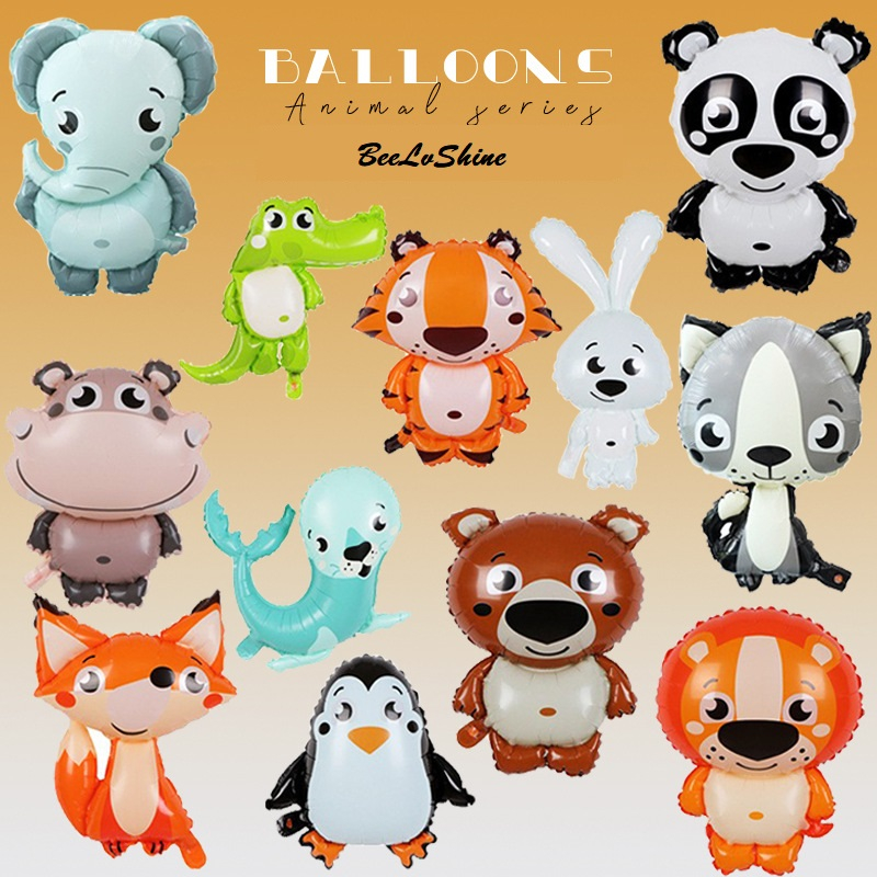 Balon Foil Hewan Hutan Full Body | Balon Forest Animal Dekorasi Tema Jungle Party