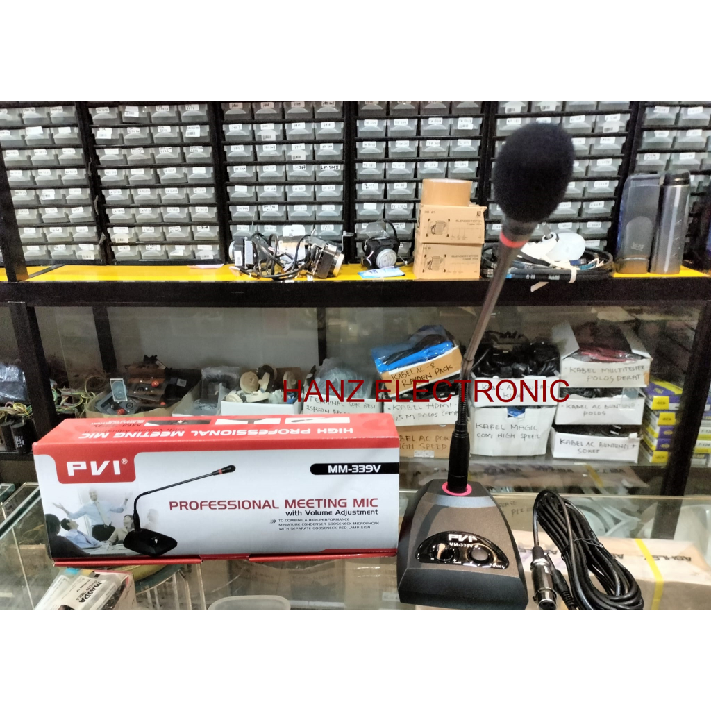 MIC MEJA CONFERENCE PODIUM PVI MM 339V MICROPHONE CONDENSER MIC VOLUME MIK MEJA MIMBAR