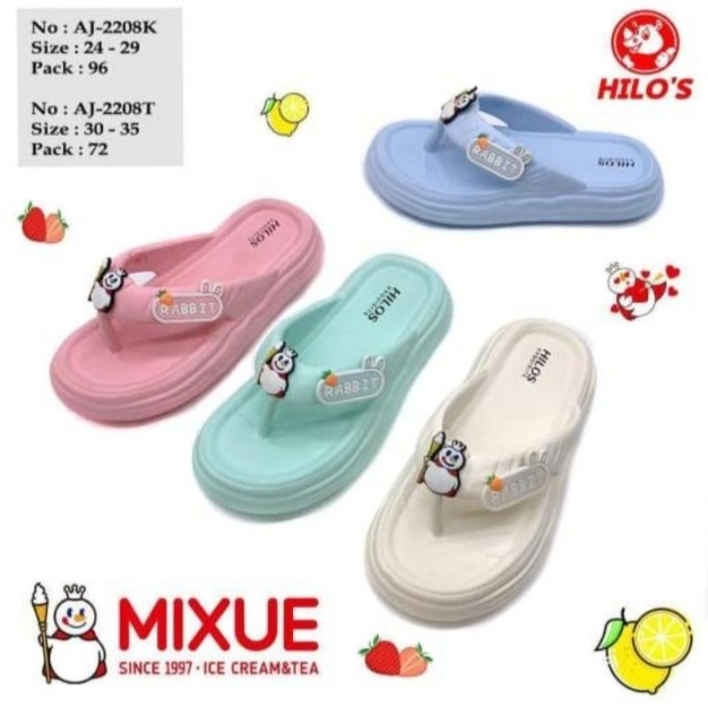 Sendal Jepit Anak Perempuan Karakter Mixue Sendal Jelly Anak