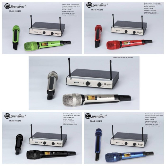 Mic Wireless Soundbest CK213 / CK 213 Handheld