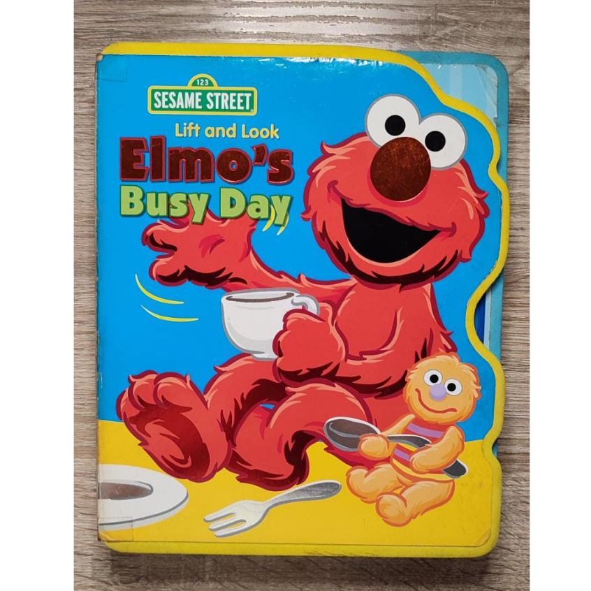 [BUKU PRELOVED ANAK] Lift and Look Elmo's Busy Day Foam Book