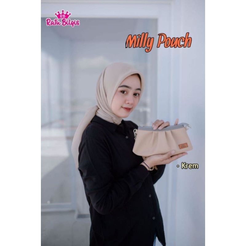 milly pouch by ratu Bilqis clutch dompet wanita