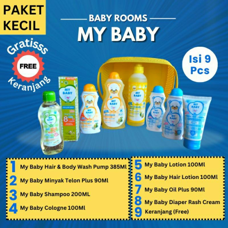 MURAH Paket Lengkap kecil My Baby set. Paket newborn paket lahiran. My Baby body wash sabun pump, sh