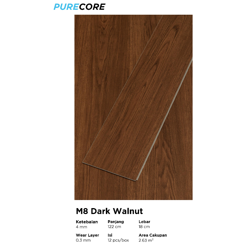 SPC Marvel M8 5mm | Parquet Vinyl SPC - Dark Walnut | 2.196 M2
